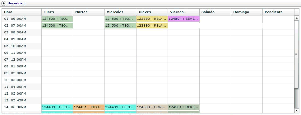 Matriícula Estudiantes antiguos