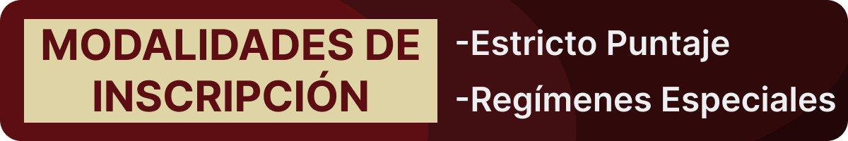 MODALIDADES DE INSCRIPCIÓN