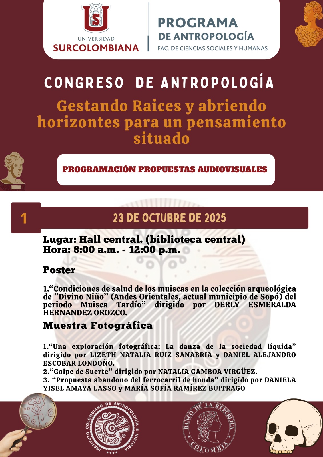 programacion de las muestras audiovisuales 