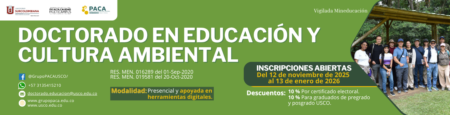 Doctorado en Educación y Cultura Ambiental