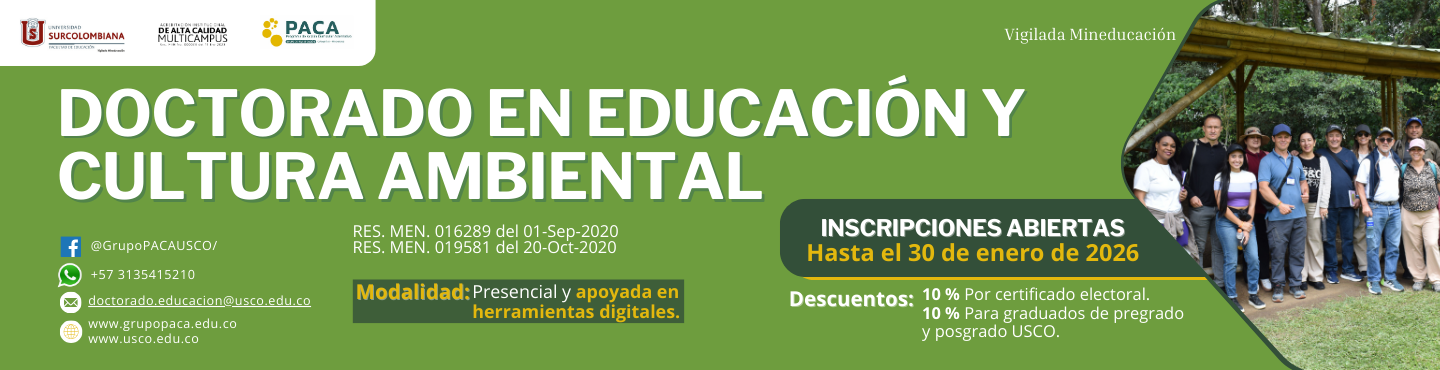 Doctorado en Educación y Cultura Ambiental