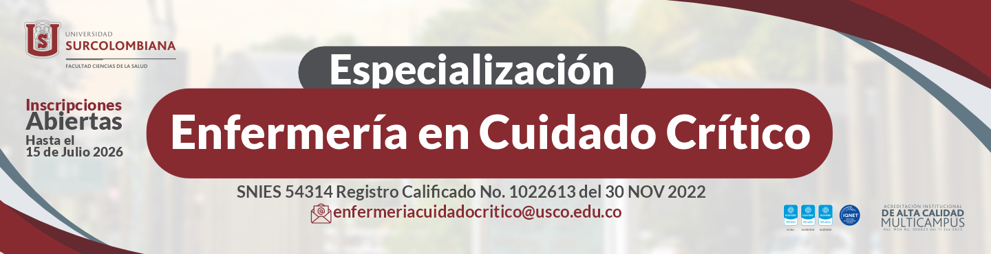 Especialización en Enfermería en Cuidado Crítico