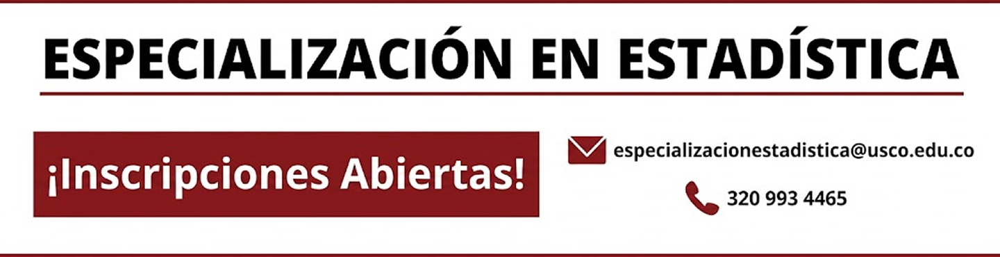 Especialización en Estadística - Inscripciones Abiertas Cohorte IX