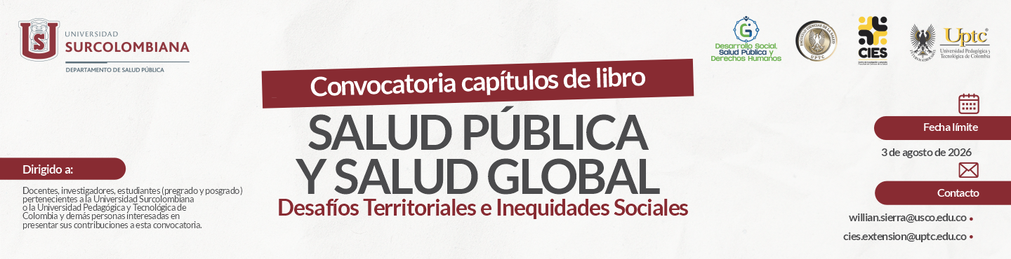 Convocatoria de capítulos para el libro “Salud Pública y Salud Global: Desafíos Territoriales e Inequidades Sociales”