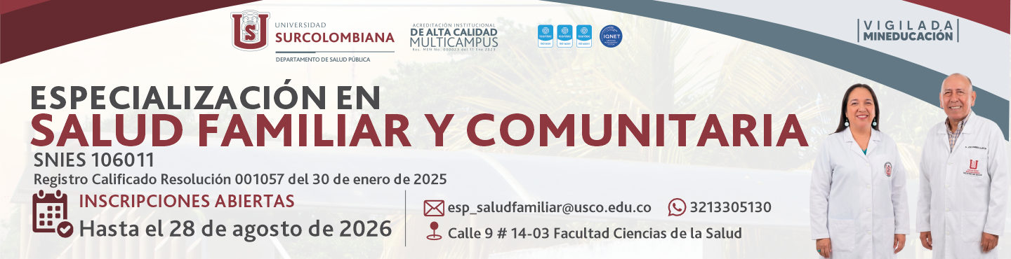 Especialización en Salud Familiar y Comunitaria