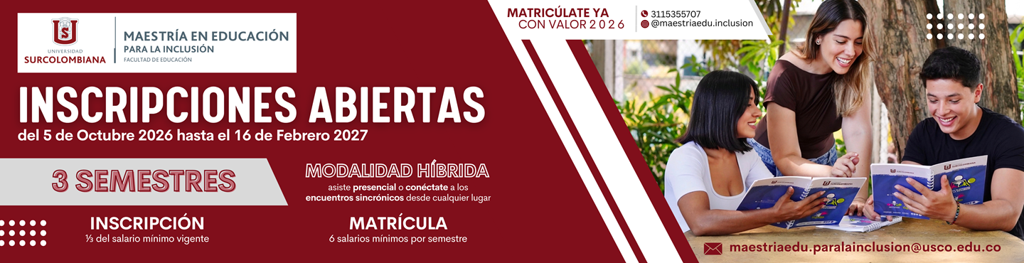 Admisiones para la Cohorte XIII de la Maestría en Educación para la Inclusión